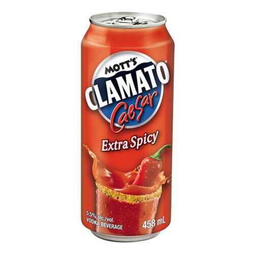 MOTT&#39;S CLAMATO CAESAR EPICE 5.5% ALC 458ML