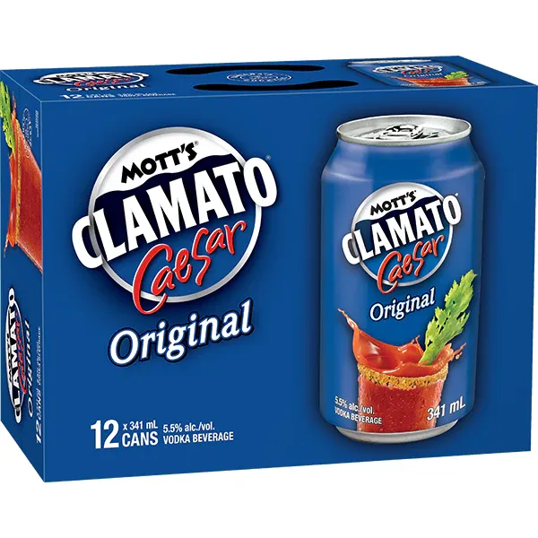 MOTT&#39;S CLAMATO CAESAR ORIGINAL CAN 12x341ml
