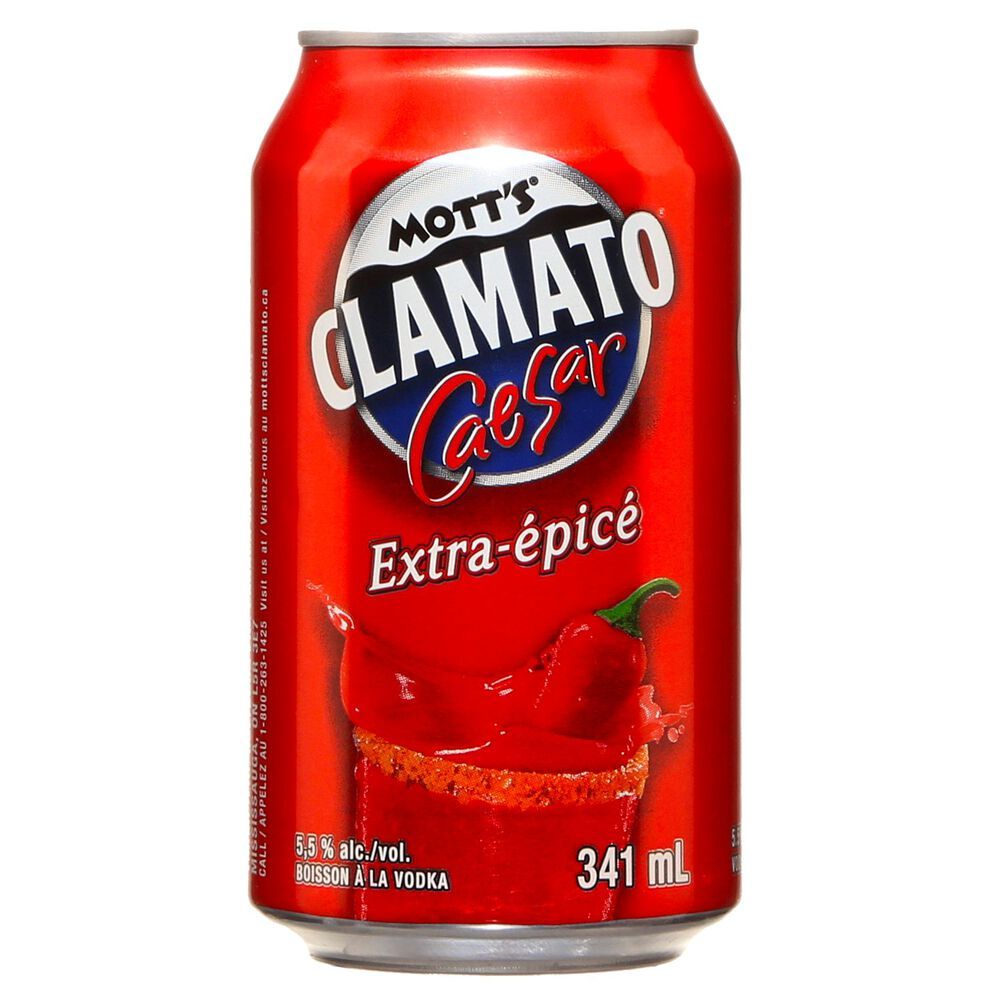 MOTT&#39;S CLAMATO CAESAR EPICE CAN 12x341ml