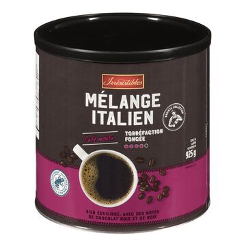 IRRESISTIBLE CAFE MOULU TORREFACTION FONCEE MELANGE ITALIEN 925GR