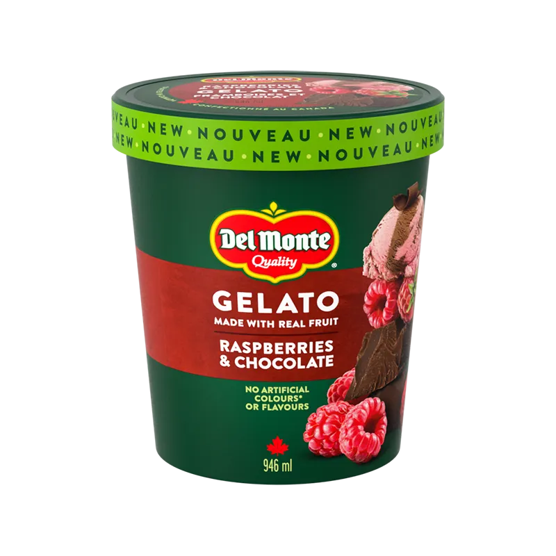 DEL MONTE GELATO FRAMBOISE CHOCOLAT 946ML
