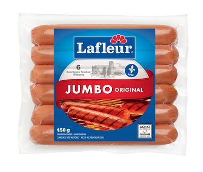 LAFLEUR SAUCISSE FUMEE JUMBO ORIGINAL 450GR