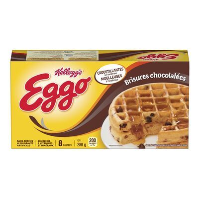 KELLOGG EGGO GAUFRE BRISURES DE CHOCOLATEES SURGELEES 280GR