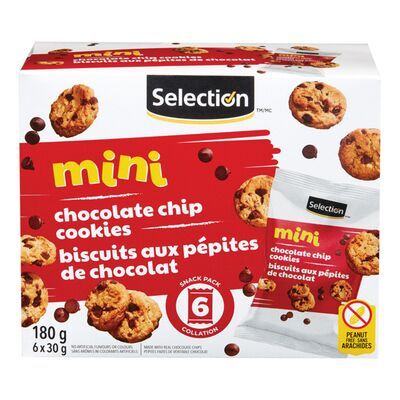 SELECTION BISCUITS PEPITES CHOCOLAT SACHET 6X30GR