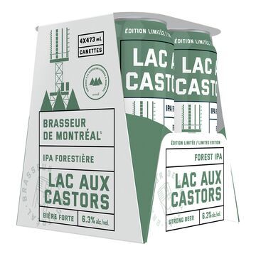 BRASSEUR DE MONTREAL BIERE IPA 6.3% ALC LAC CASTOR 4X473ML