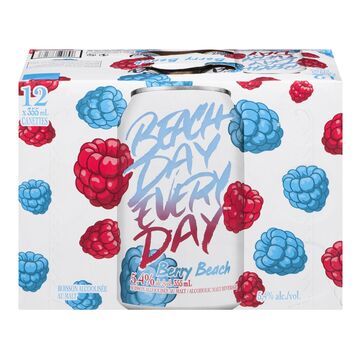 BEACH DAY EVERY DAY BERRY BOISSONS ALCOOLISEES 5.4% ALC 12X355ML