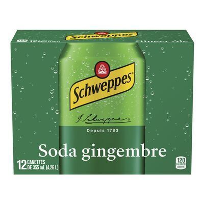 SCHWEPPES Soda gingembre 12X355 ML