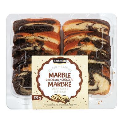 SELECTION Tranches de gâteau quatre-quarts marbré au chocolat 420 g