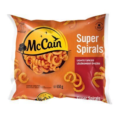 MCCAIN Frites spirales surgelées, Super Spirals 650 g
