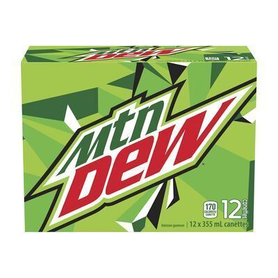 MOUNTAIN DEW Boisson gazeuse, Attaque d&#39;agrumes 12X355 ML