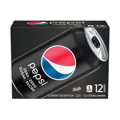 PEPSI Boisson gazeuse sans calories, Max 12X355 ML