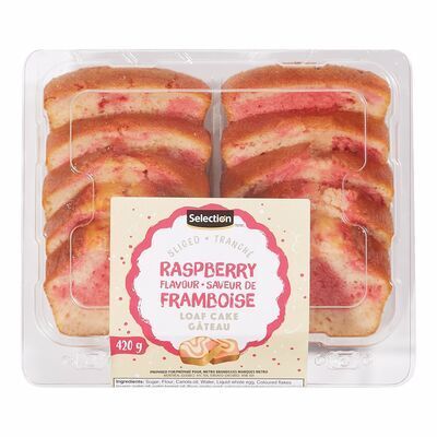 SELECTION Tranches de gâteau quatre-quarts aux framboises 420 g