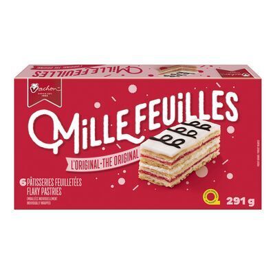 VACHON Pâtisseries feuilletées mille feuilles 6 pâtisseries, 291 g