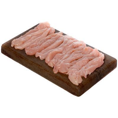 Lanières de poitrine de poulet 1 PAQUET env. 200gr 24.23$/kg 10.99$/lb