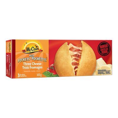 MCCAIN Pizza Pochettes aux trois fromages surgelées 3x300 g