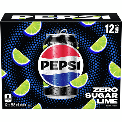 PEPSI BOISSON GAZEUSE ZERO SUCRE LIME 12X355ML
