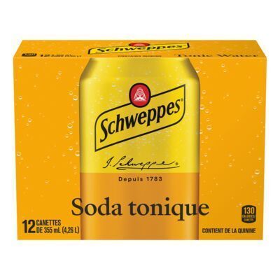 SCHWEPPES Soda tonique 12X355 ML