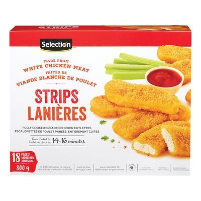 SELECTION Lanières de poulet panées surgelées 800 g