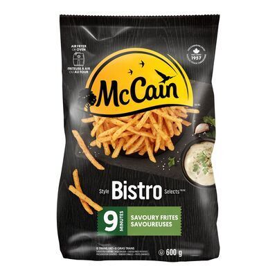 MCCAIN Frites 9 minutes légèrement panées surgelées, Style Bistro 600 g