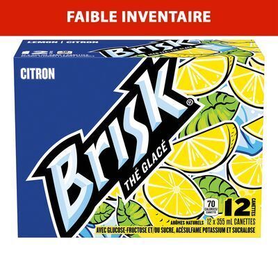 BRISK Thé glacé à saveur de citron, Brisk 12X355 ML