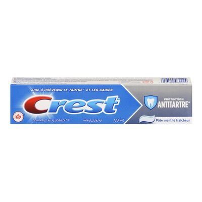 CREST DENTIFRICE TUBE ANTITARTRE MENTHE FRAICHE 125ML