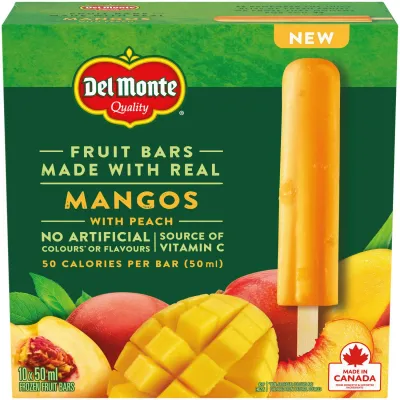 DEL MONTE BARRES GLACEES MANGUES 10X50ML