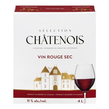SELECTION CHATENOIS VIN ROUGE SEC CANADA 11% ALC 4 L