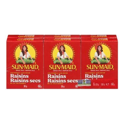 SUN-MAID Raisins secs de Californie 6x30 g