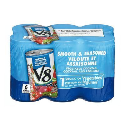 V8 Cocktail aux LEGUMES velouté et assaisonné. V-Go 6X156 ML