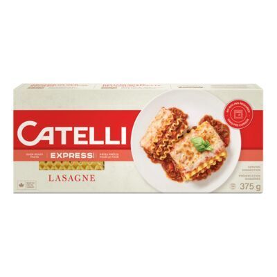 CATELLI Pâtes à lasagne Direct-au-four, Express 375 g