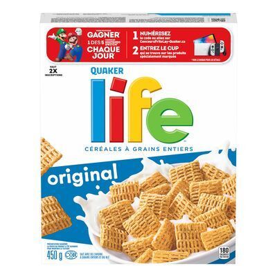 QUAKER Céréales d&#39;avoine à grains entiers, Life 450 g