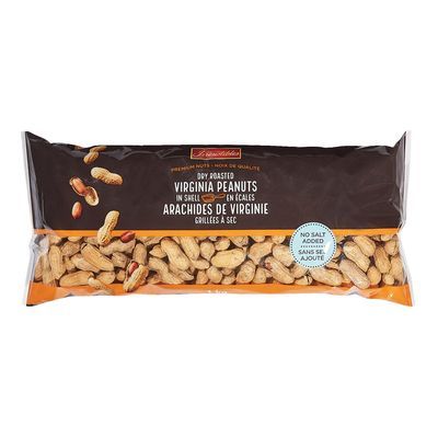 IRRESISTIBLE ARACHIDES DE VIRGINIE GRILLÉES À SEC AVEC ÉCALES NON SALÉES 1KG