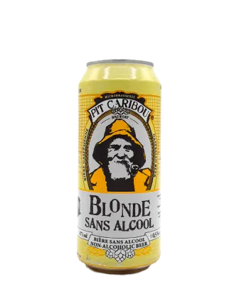 PIT CARIBOU BLONDE SANS ALCOOL CANETTE 0.5% ALC 473ML