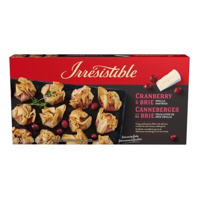 IRRESISTIBLE FEUILLETÉS CANNEBERGES ET BRIE SURGELÉS 255GR