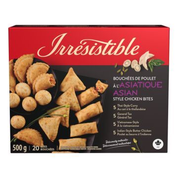 IRRESISTIBLE BOUCHÉES DE POULET À L&#39;ASIATIQUE ASSORTIS SURGELÉES 500GR