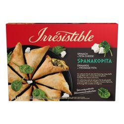 IRRESISTIBLE HORS D&#39;OEUVRE SPANAKOPITA GRECS SURGELÉES 264GR