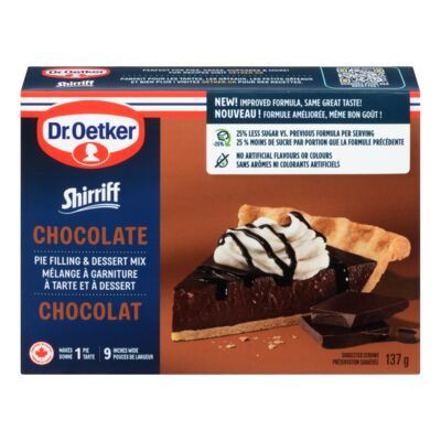 SHIRRIFF GARNITURE À TARTE ET DESSERT CRÈME CHOCOLAT 137GR