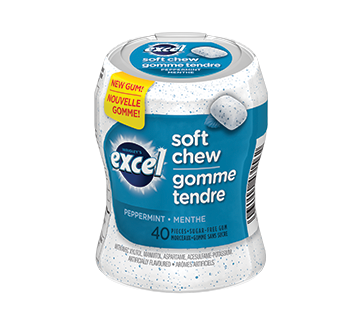 EXCEL GOMME SANS SUCRE CHEW TENDRE MENTHE BOUTEILLE 40 UN