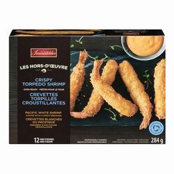 IRRESISTIBLE HORS D&#39;OEUVRE CREVETTE TORPILLES PANÉES SURGELÉES 284GR