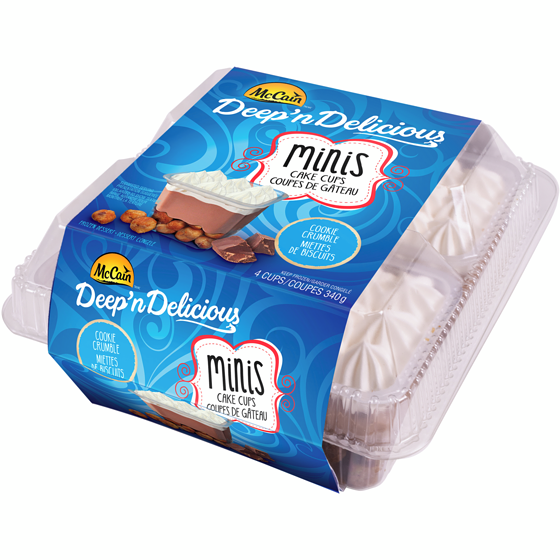 McCain DEEP&#39;N DELICIOUS GÂTEAU MINIS AUX MIETTES DE BISCUITS SURGELÉES 340GR