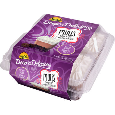 McCain DEEP&#39;N DELICIOUS GÂTEAU MINIS AUX MIETTES DE BROWNIE SURGELÉES 340GR