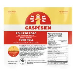 GASPÉSIEN ROULÉ DE PORC EN SAUMURE ENVIRON 500GR