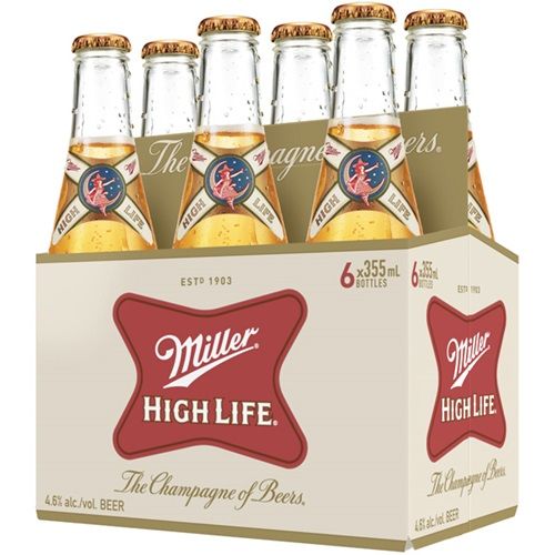 MILLER HIGH LIFE BIÈRE BOUTEILLE 6X355ML