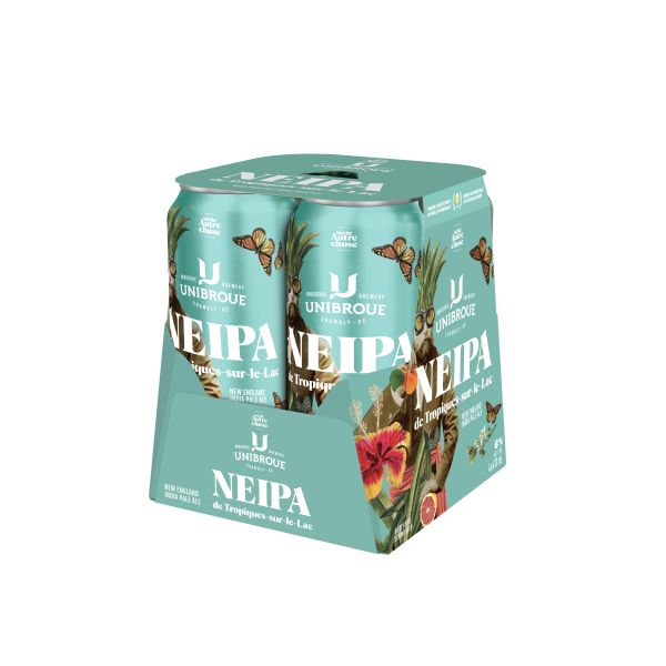 UNIBROUE AUTRE CHOSE BIÈRE CANETTES NEIPA TROPIQUES SUR LE LAC 4X473ML