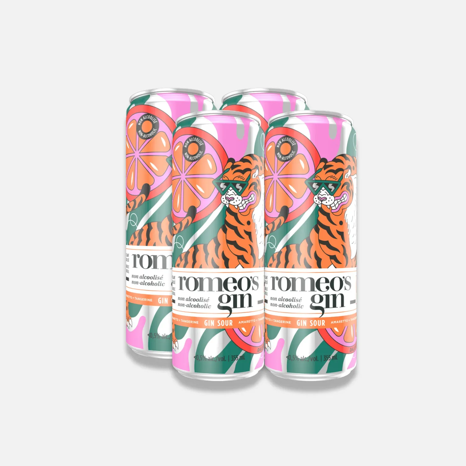 ROMEO&#39;S BOISSON SANS ALCOOL GIN SOUR 4X355ML