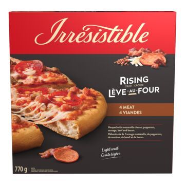 IRRESISTIBLE PIZZA LÈVE-AU-FOUR AUX 4 VIANDES SURGELÉE 770GR