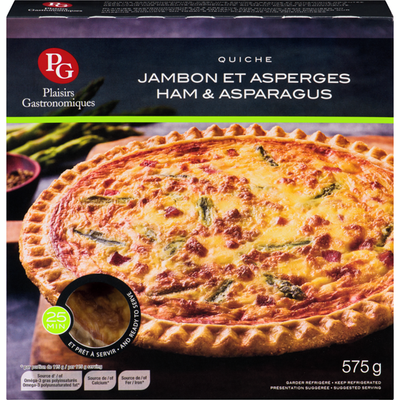 PLAISIRS GASTRONOMIQUES QUICHE JAMBON ET ASPERGES 575 GR