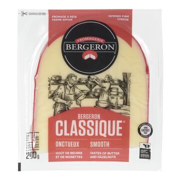 BERGERON CLASSIQUE FROMAGE À PÂTE FERME SANS LACTOSE 200GR
