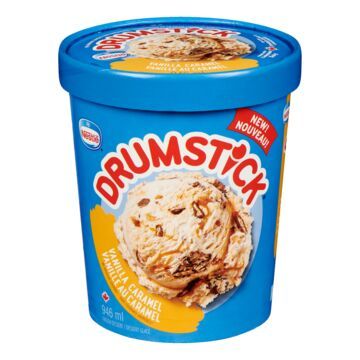 DRUMSTICK CRÈME GLACÉE À SAVEUR VANILLE AU CARAMEL 946ML
