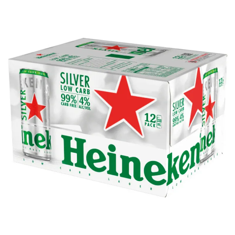 HEINEKEN BIÈRE CANETTE SILVER LÉGÈRE 12X300ML